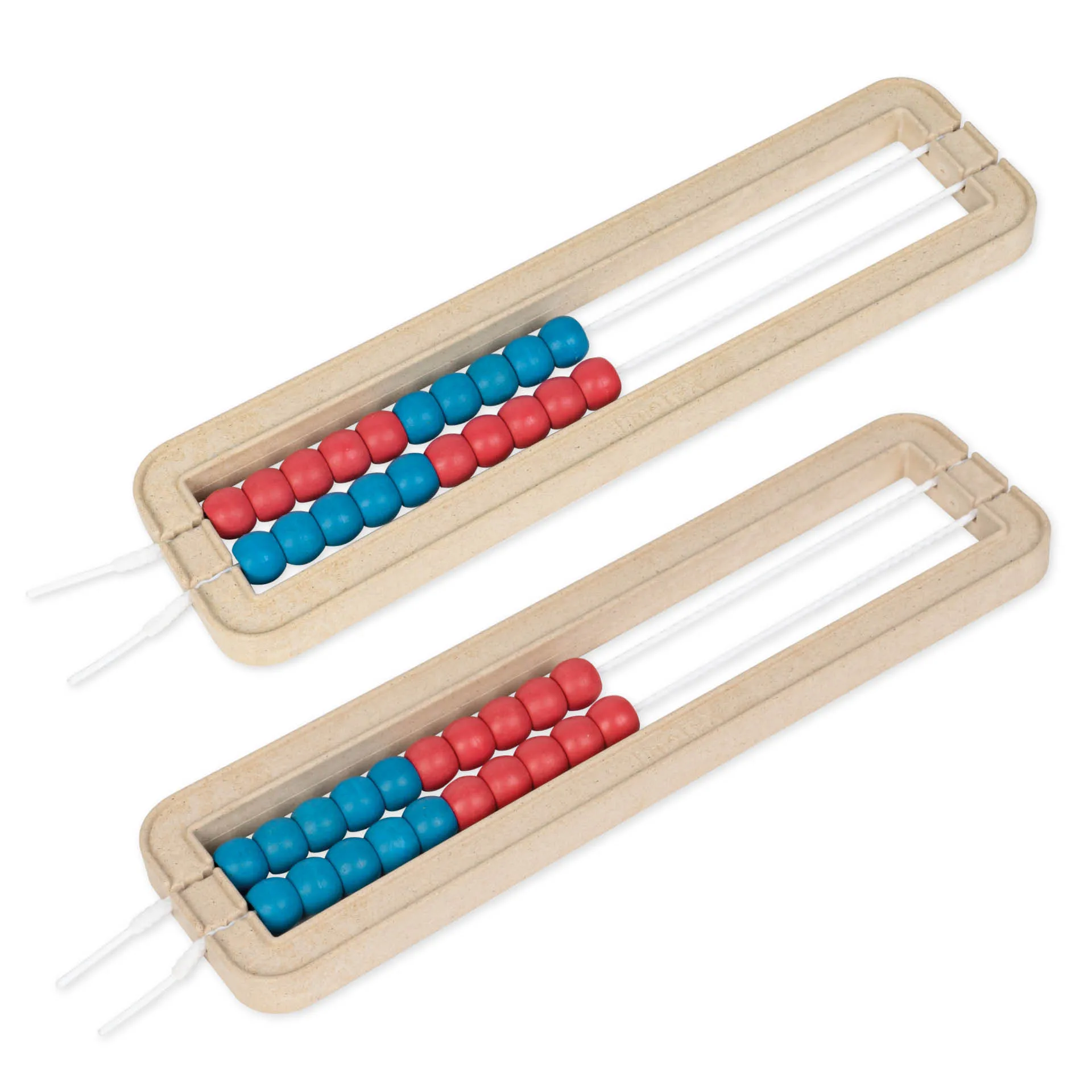 TimeTEX Taschen-Rechenrahmen Universal 4in1, 20-er Zahlenraum, rot/blau und rot/weiß