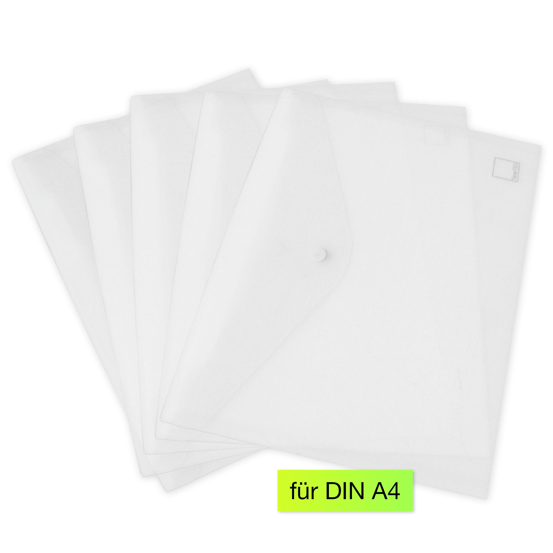 Set Dokumentenmappe A4, 7-tlg., transparent farblos
