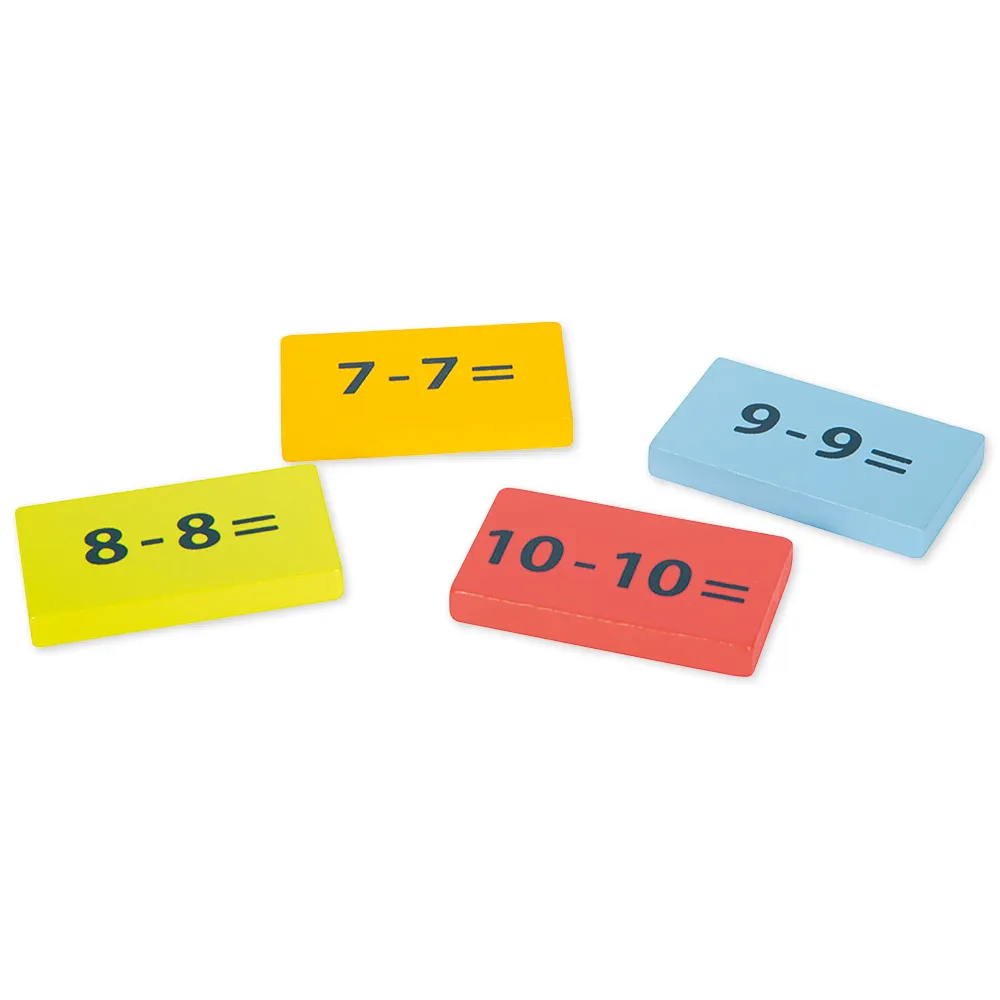 Rechen-Brett "Rechen-Plättchen Zahlenspaß" aus Holz, farbig, mit 109 Holzsteinen