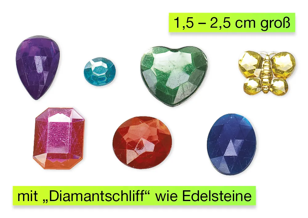 Schmuck-Steine, 15-25 mm, ca. 500 Stück