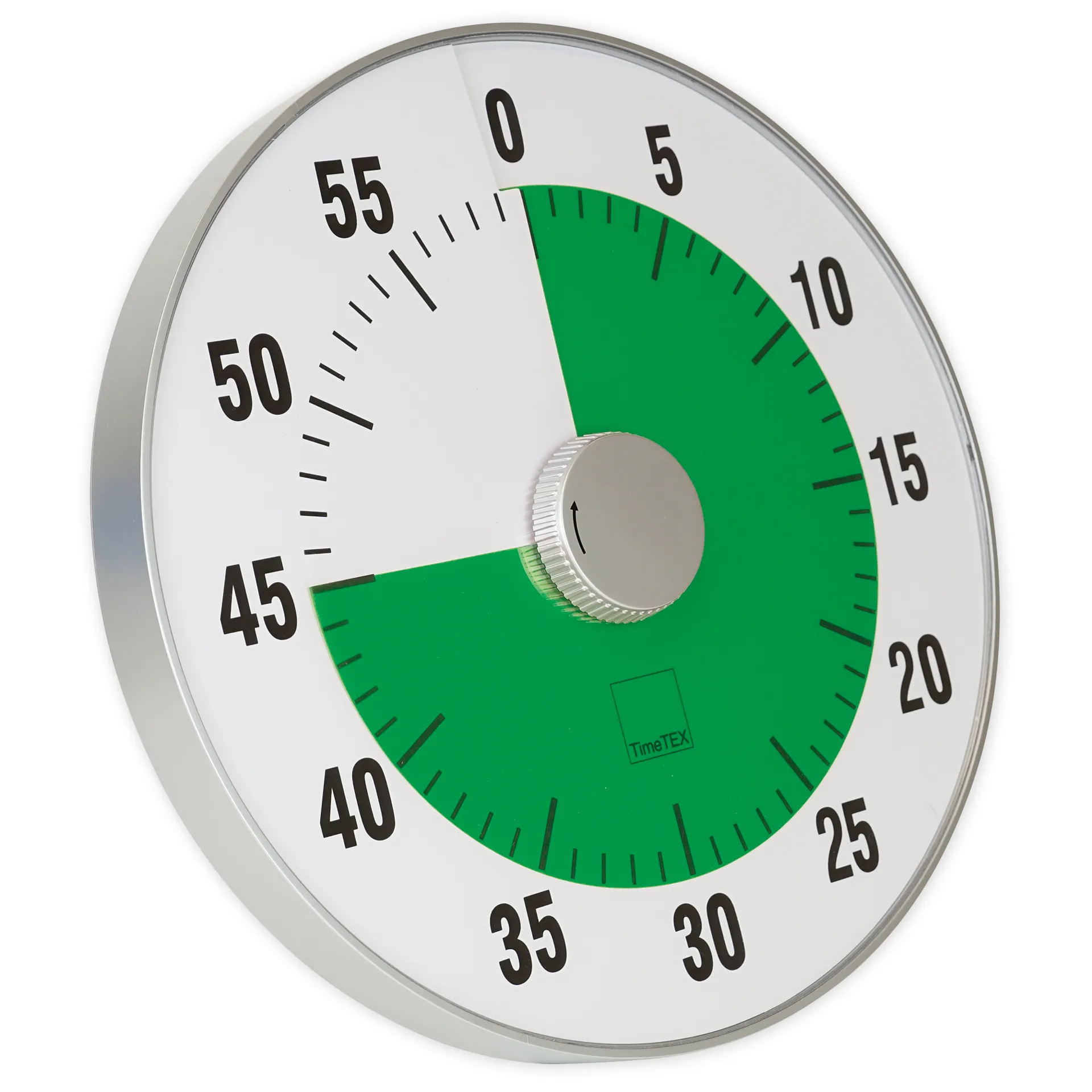 TimeTEX Zeitdauer-Uhr "lautlos" XL, 32 cm ø mit Ampelscheibe