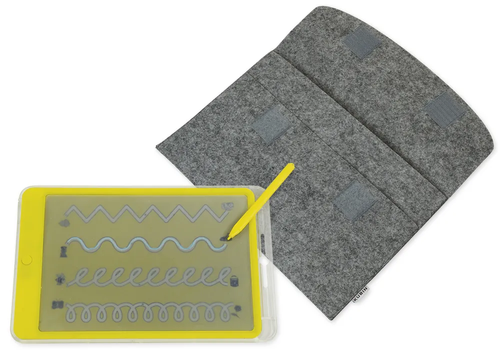 Digitale Schiefertafel TD "A4-XS", transparentes Display, mit Filz-Hülle