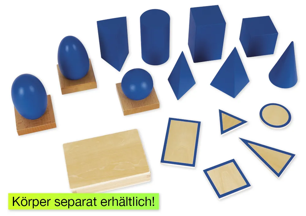 TimeTEX Geometrische Grundtäfelchen im Kasten "Montessori Premium"