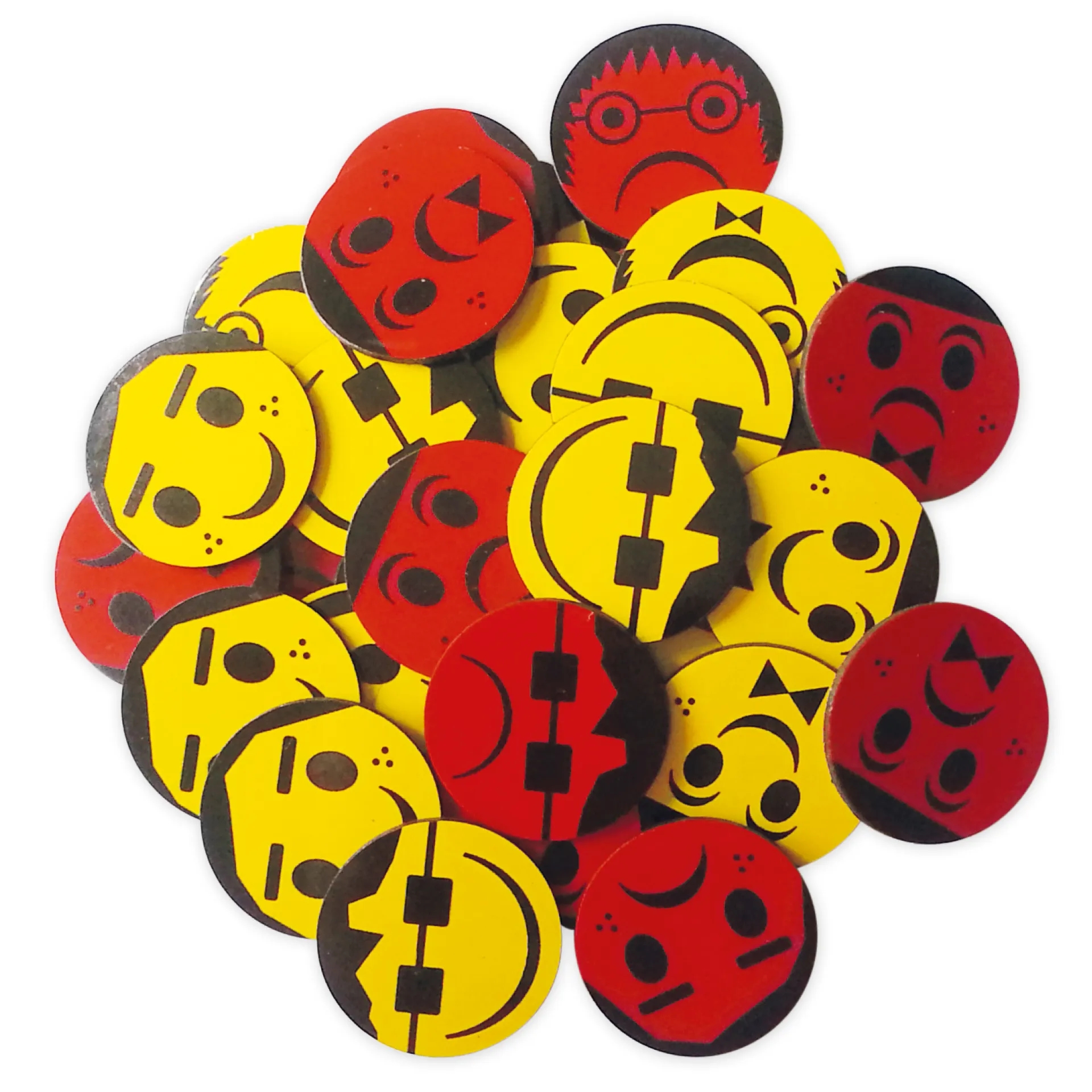 Set Magnet-Wende-Plättchen "Gesichter"