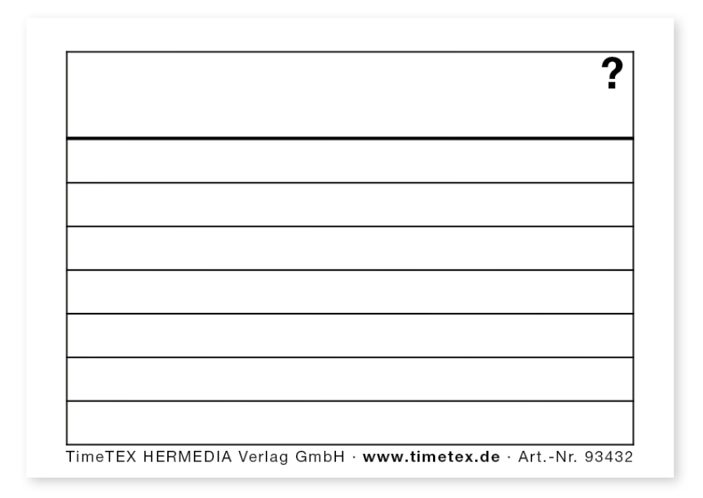 Blanko-Lernkärtchen, A8 weiß, 100 Stück