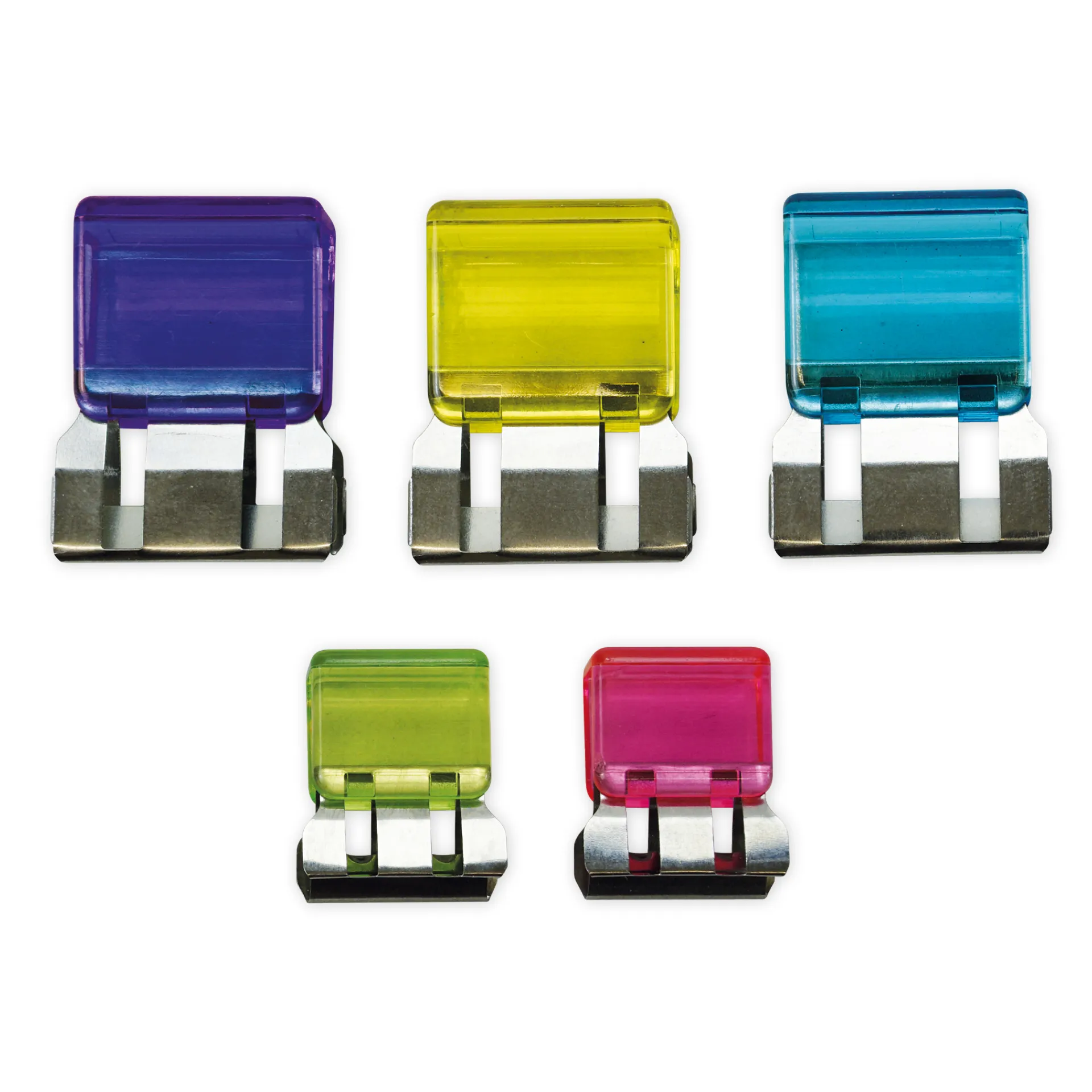 Set Papierstapel-Klammern, 5-tlg., transparent