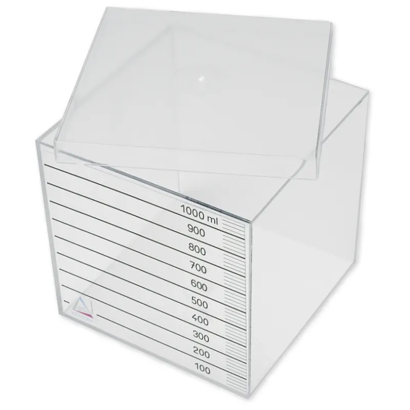 Liter-Würfel, transparent, aus RE-Plastic