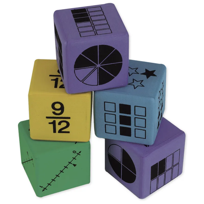 Set Flüster-Würfel "Brüche", 4,3 cm, 16-tlg.