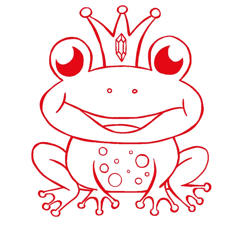 Siebdruck-Stempel "Perpetuum" rund "Froschkönig"