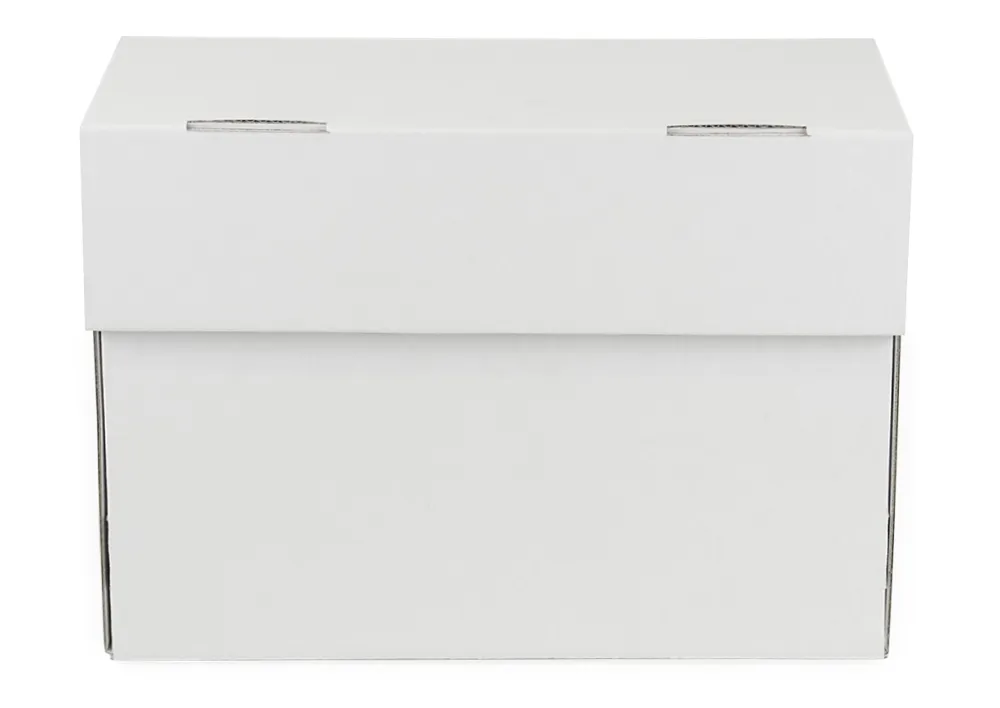 Karteikasten A4 aus Pappe, mit Klappdeckel, unbedruckt