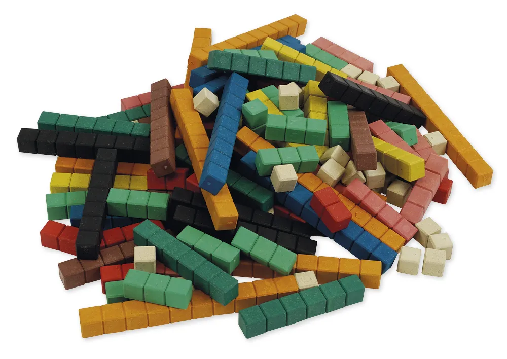 Rechenstäbe aus RE-Wood, 126-tlg., in Stapel-Box