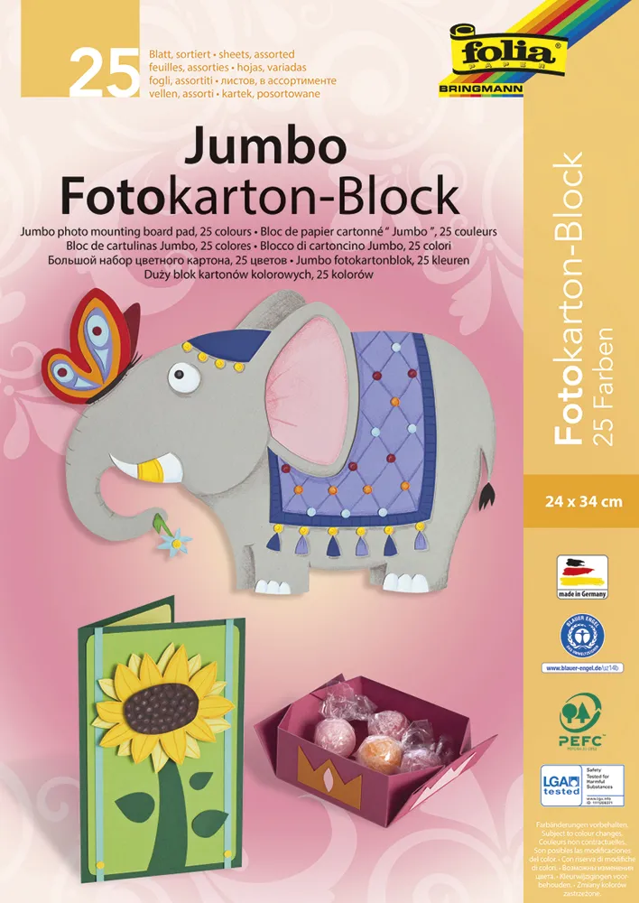 Block Fotokarton 24x34 cm, 25 Blatt