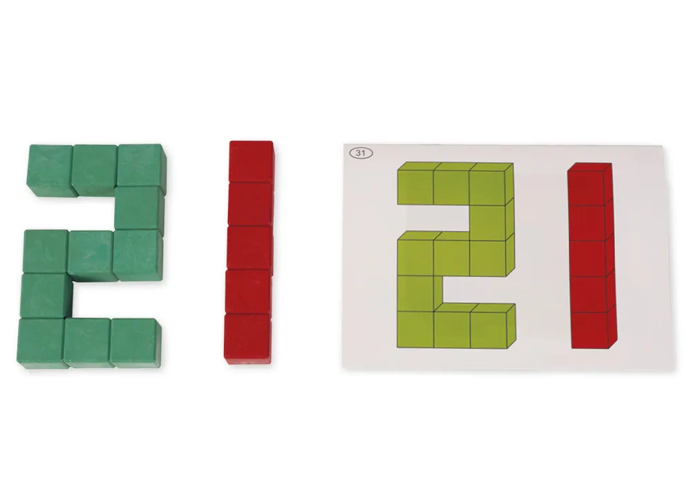 Soma-Holz-Würfel farbig, 150 Einzelwürfel, RE-Wood