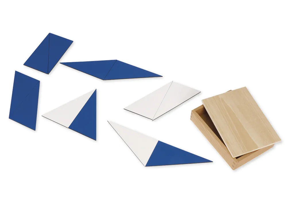 TimeTEX Zwölf Blaue Dreiecke "Montessori Premium"