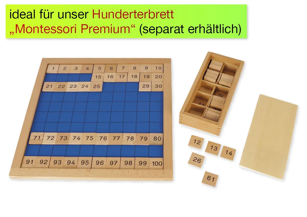 TimeTEX Kontrolltafel für das Hunderterbrett "Montessori Premium"