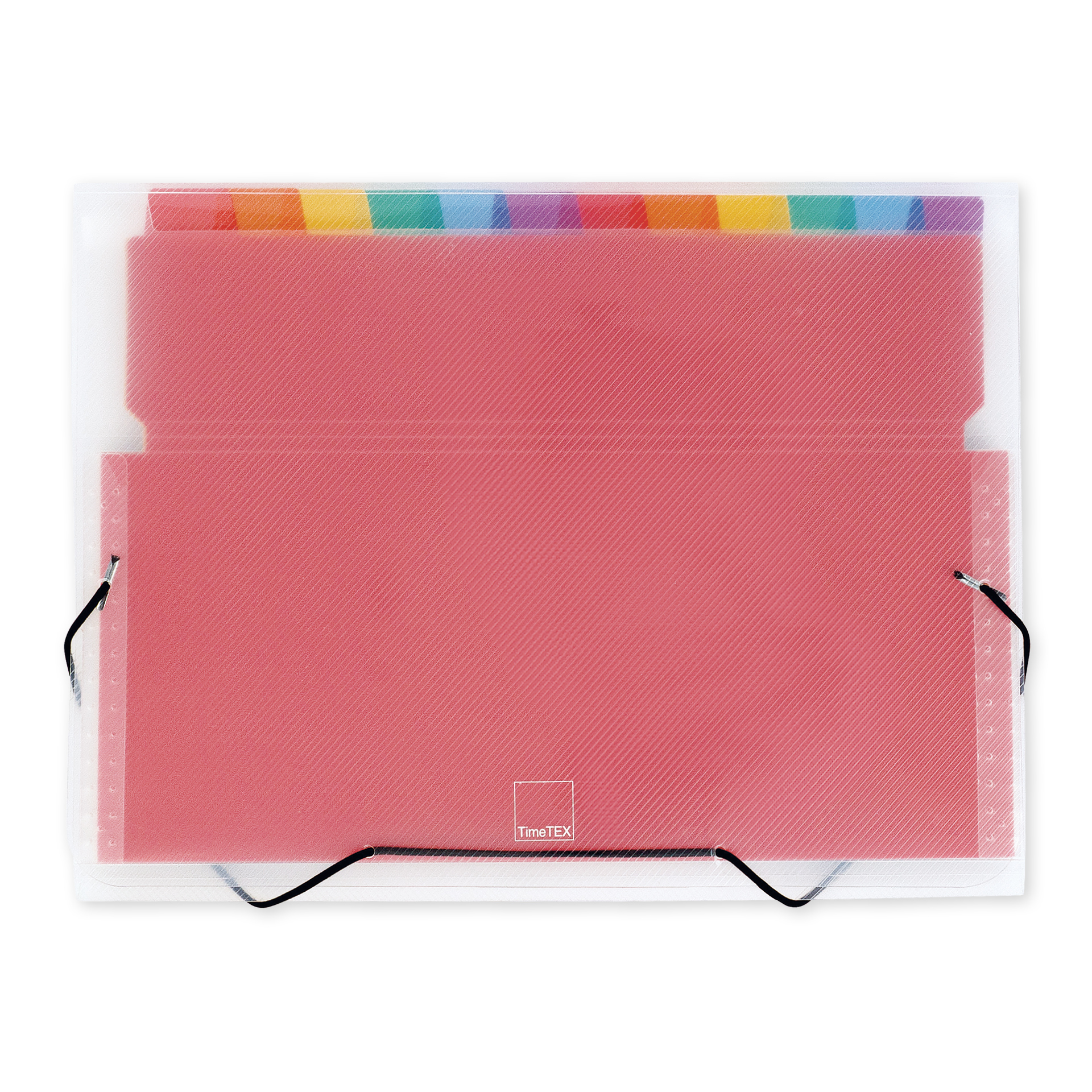 TimeTEX Fächermappe A4-Plus, transparent farbig