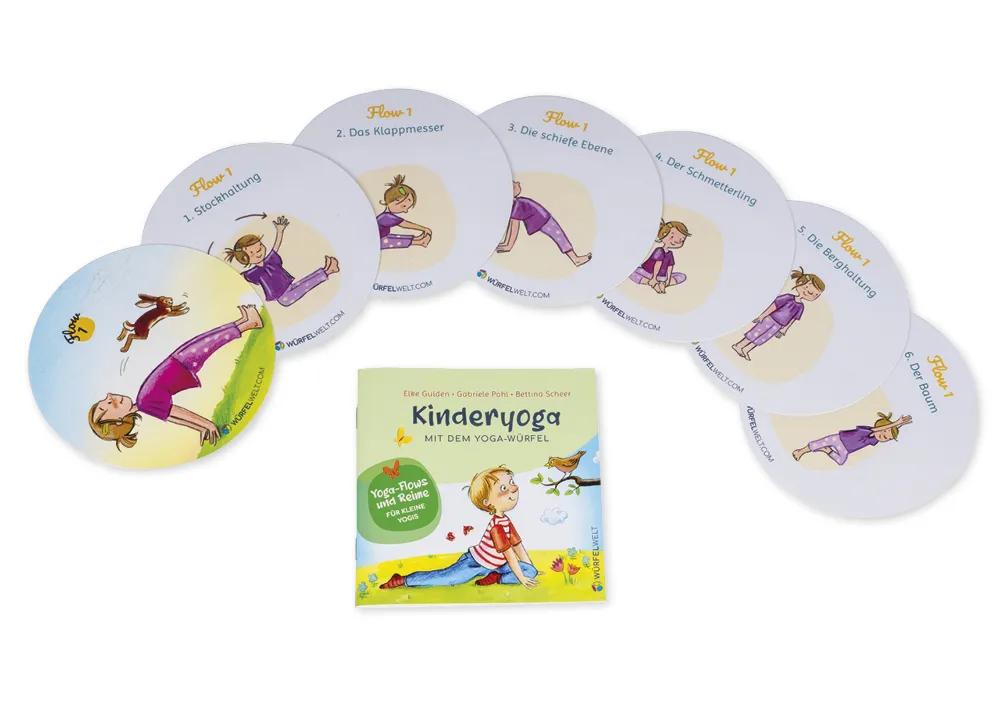 Würfelscheiben "Kinderyoga mit dem Yoga-Würfel", 42 Stück
