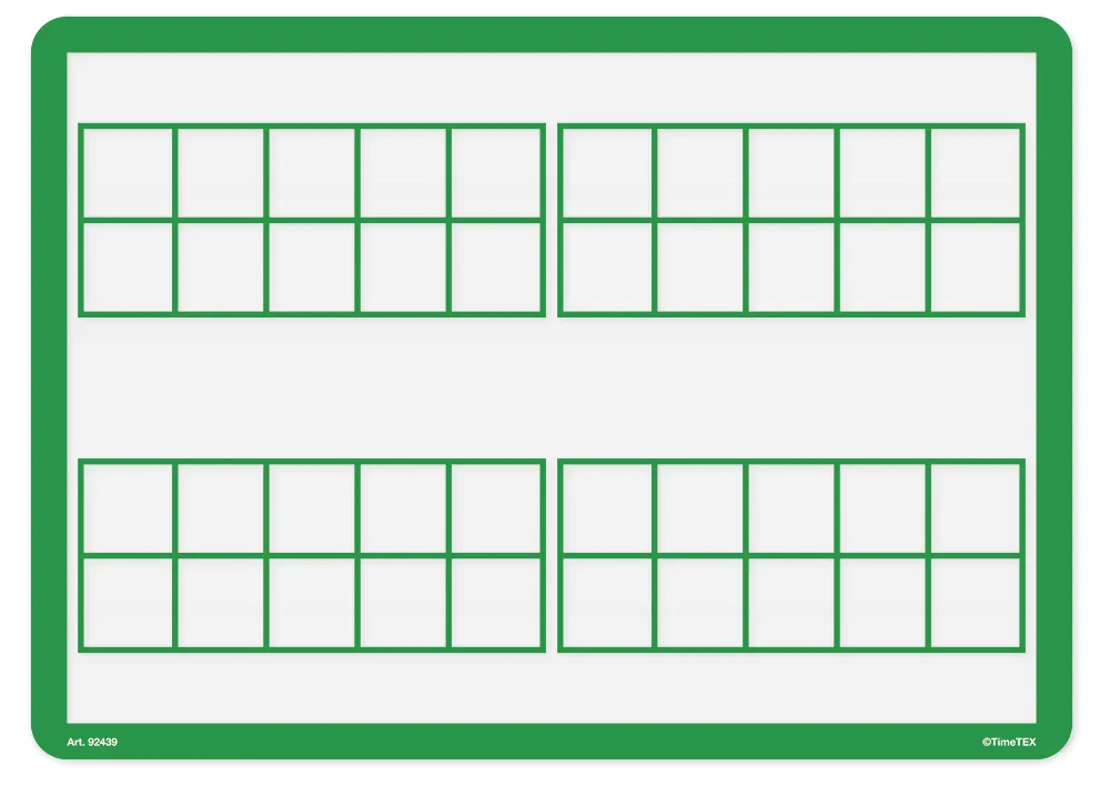 TimeTEX Set Rechenfelder-Folien A3, farbig, 6-tlg.