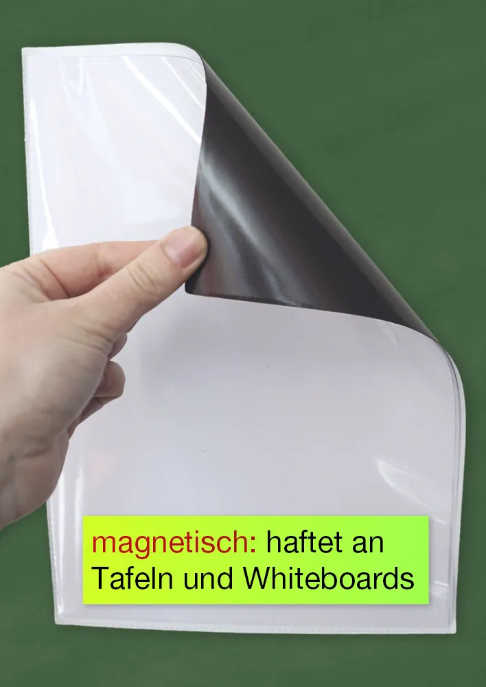 TimeTEX Einstecktasche A4 magnetisch, weiß