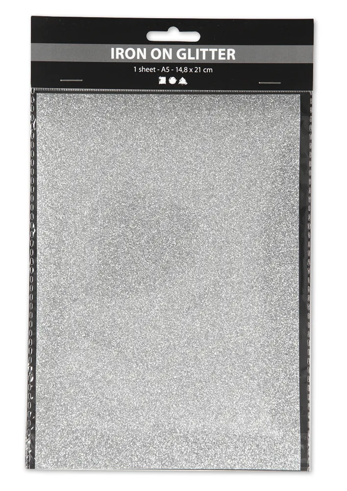 Glitzer-Bügelfolie, 148x210 mm