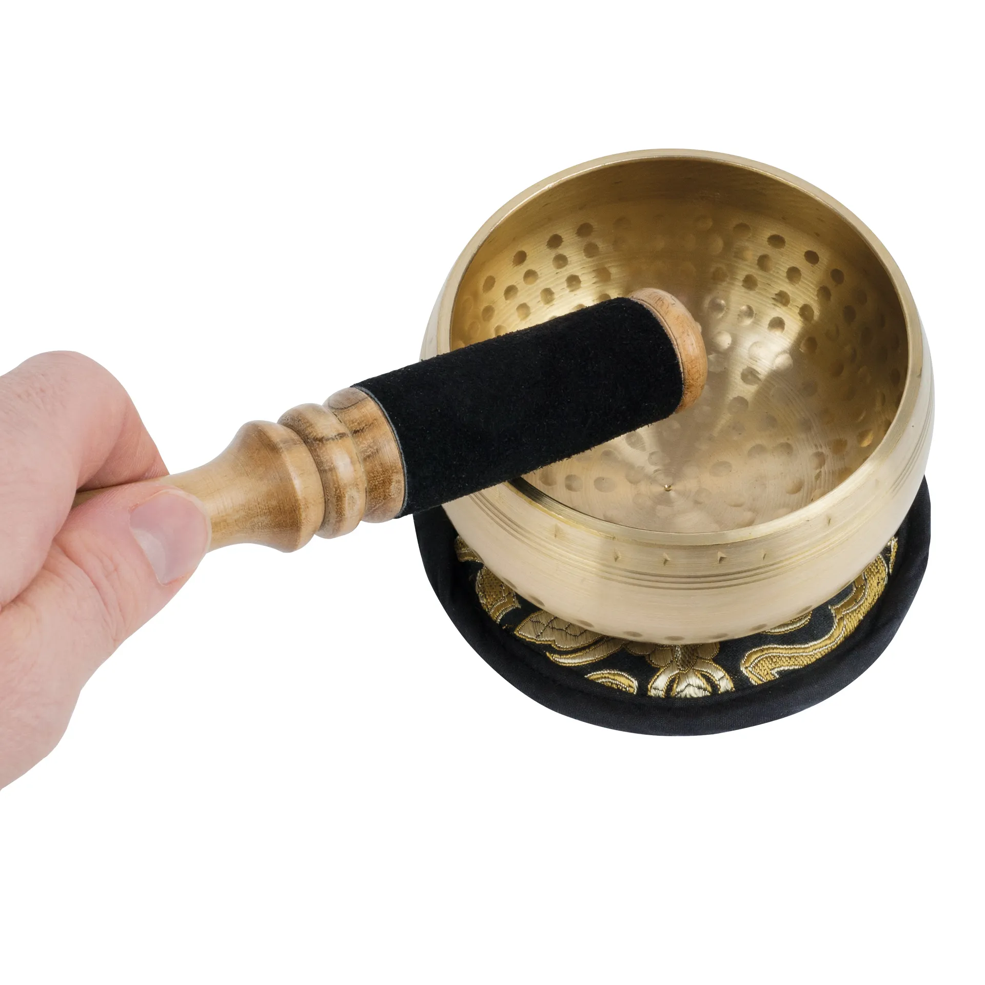 Klangschale "Nepal" im Stickbeutel, 12 cm ø, ca. 400 g