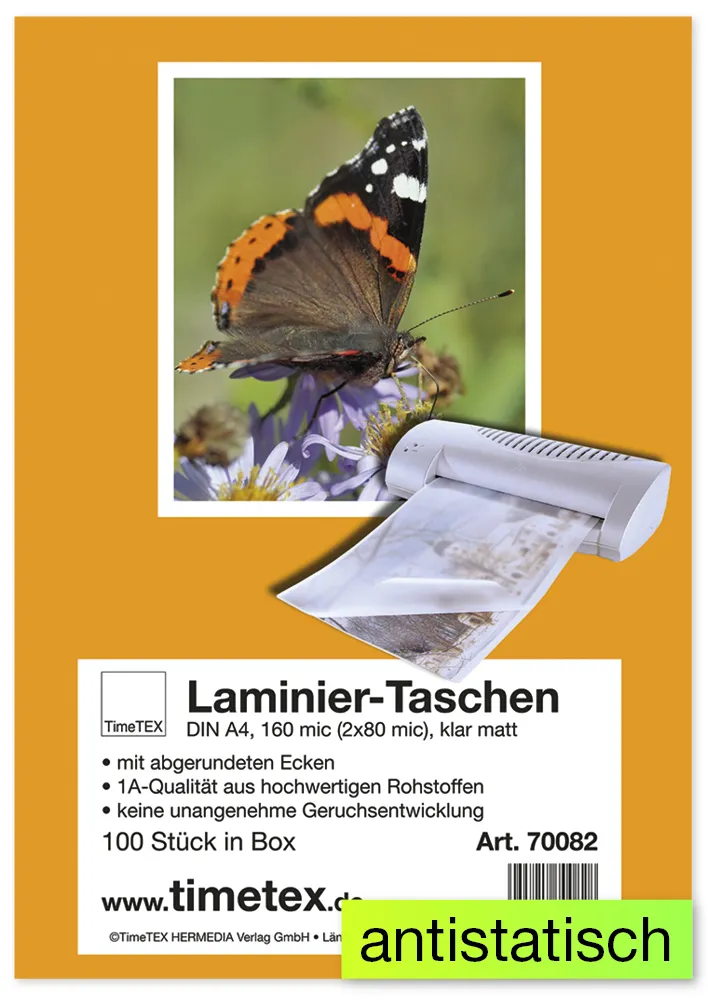Laminier-Taschen A4 2x80 mic matt, 100 Stück