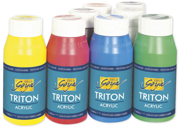 Set SOLO GOYA Triton Acryl-Farben, 8 x 750 ml