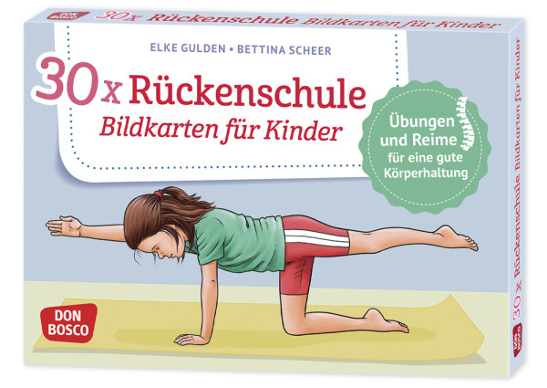 Karten-Set "30x Rückenschule Bildkarten für Kinder"