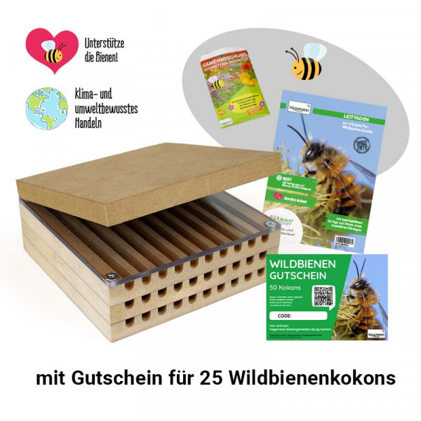Hagemann Zuchtset Wildbienen, kompakt (mit Kokongutschein)