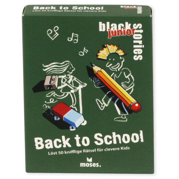 Kartenspiel "Back to School - Löst 50 knifflige Rätsel für clevere Kids"