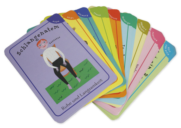 Karten-Set "Yoga für Kinder - 50 entspannende Übungen für die ganze Familie"