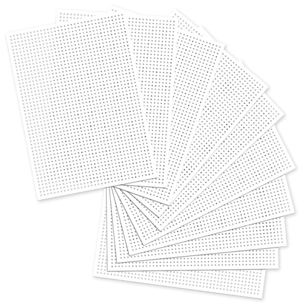 Stickkarton weiß, 17,5x24,5 cm, 40 Blatt