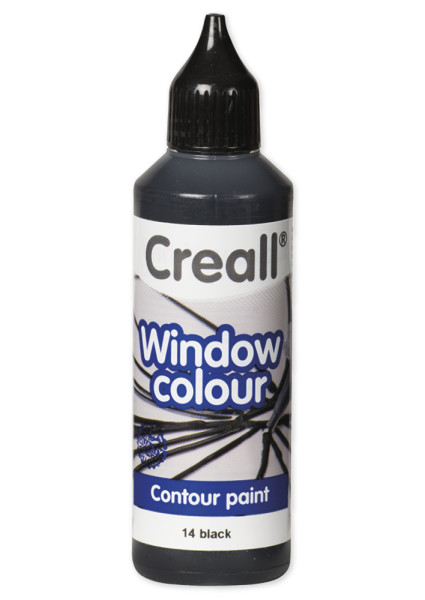Creall Window Colour Kontur Blei/schwarz, 80 ml