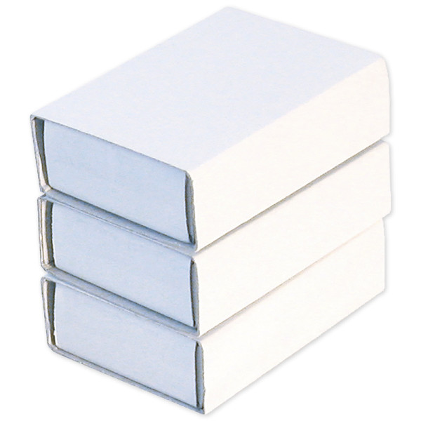 Streichholz-Schachteln weiß, 10 Stück