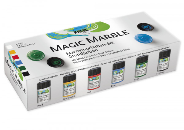 Set KREUL Magic Marble Marmorier-Farben à 20 ml, 6-tlg.