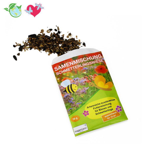 Hagemann Samenmischung - Schmetterlings- und Bienenwiese für 10m²