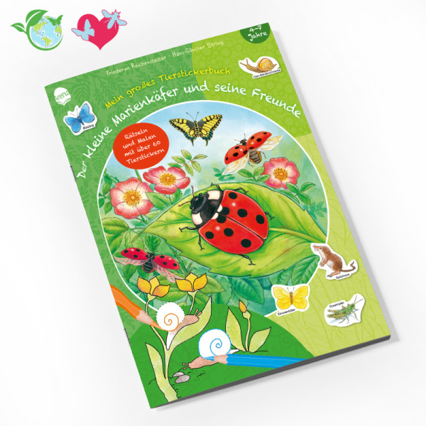 Mein großes Tierstickerbuch – Der kleine Marienkäfer und seine Freunde